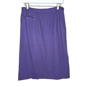 Vintage 50s Minglers Canterbury Lilac Wool Wiggle Skirt Pin-Up Skirt, 27" Waist